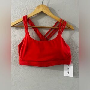 Athleta Train Free Bra SZ XL Orange Strappy Crossback